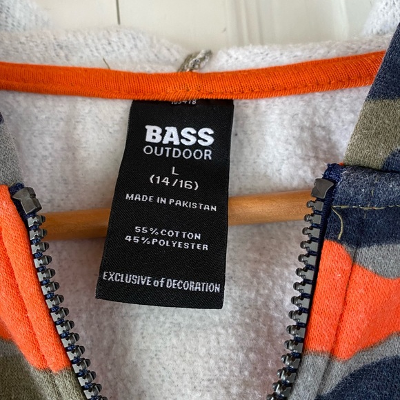 Boys Bass Outdoor Camouflage Hooded Sweatshirt Large (14-16) - Picture 2 of 8